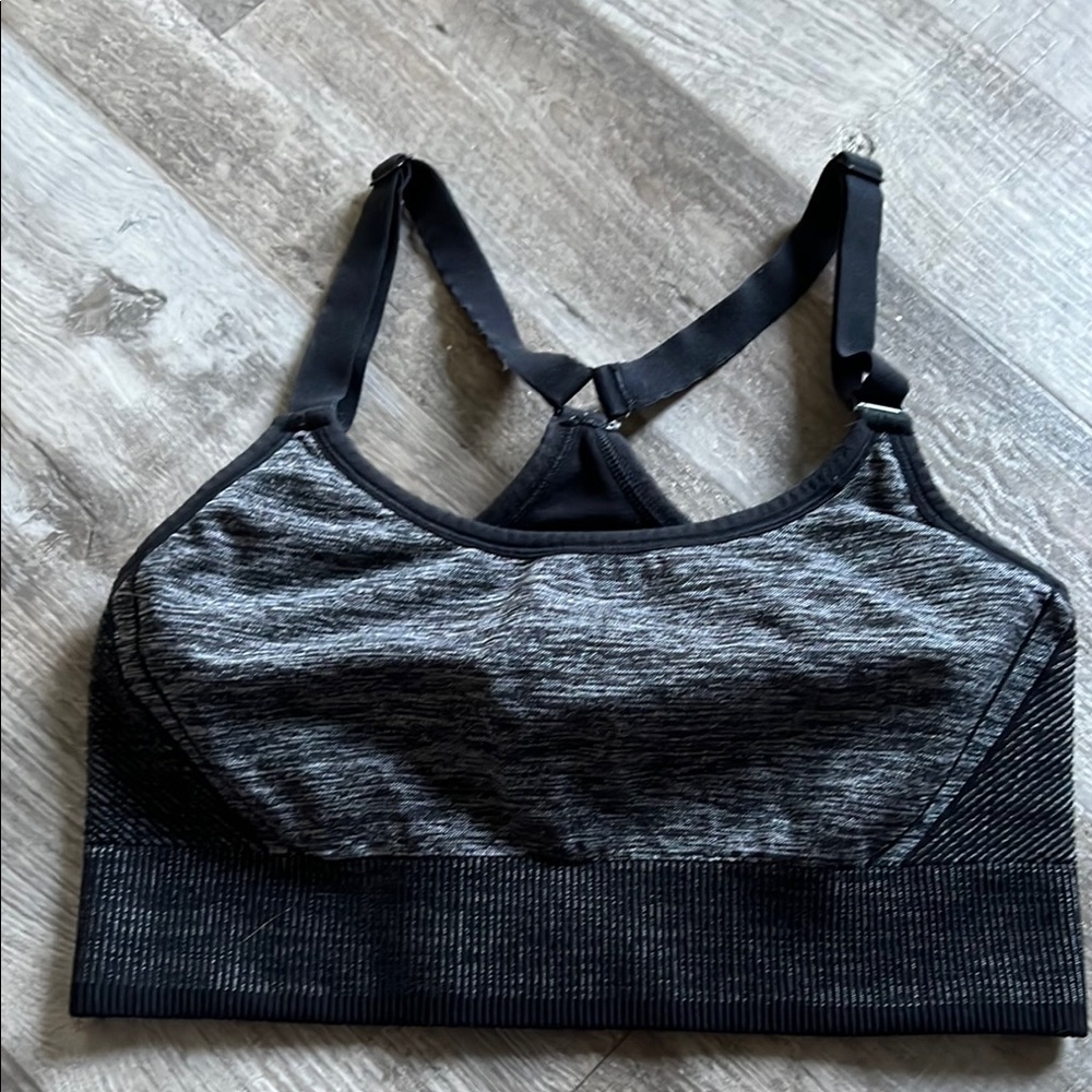 Black and Gray Sports Bra